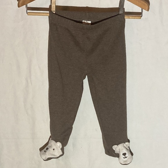 Just For You Baby 9 Months Teddy-Bear-Footed Brown Pajama Bottoms - Cotton/Poly - Picture 2 of 8